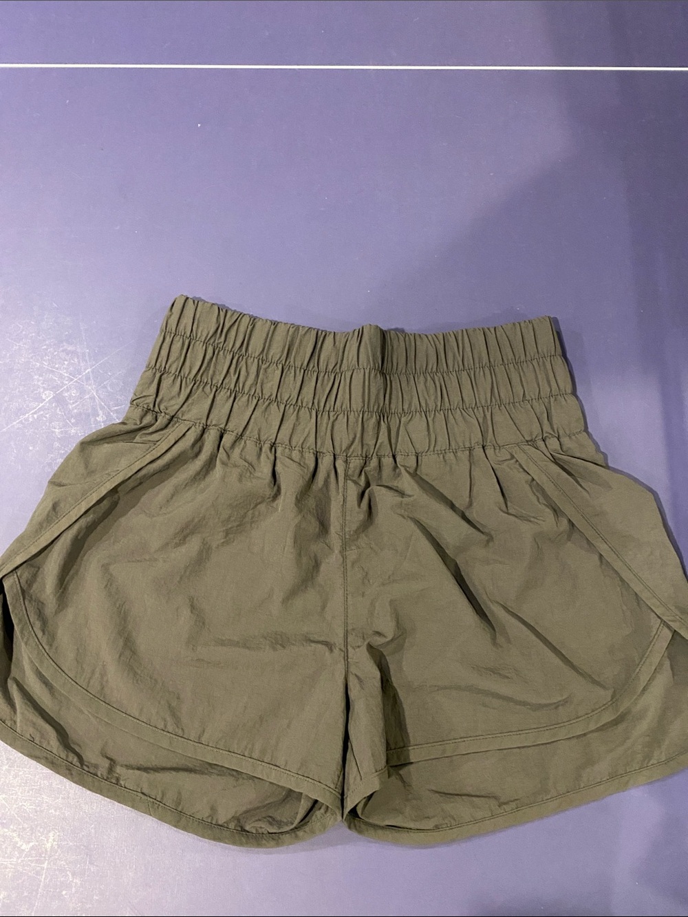 Zenana Outfitters Olive Green High Waist Athletic Shorts